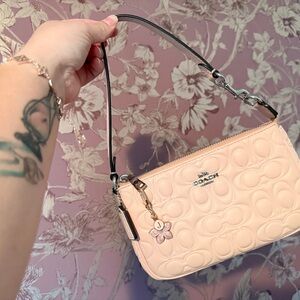 Coach Light Pink Embossed Shoulder Bag
